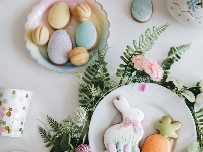 white and pink floral ceramic vase on white table